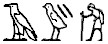 Egyptian hieroglyph for 'to be old'